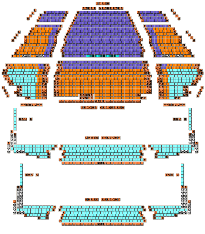 Pricing for individual show tickets is listed under the show